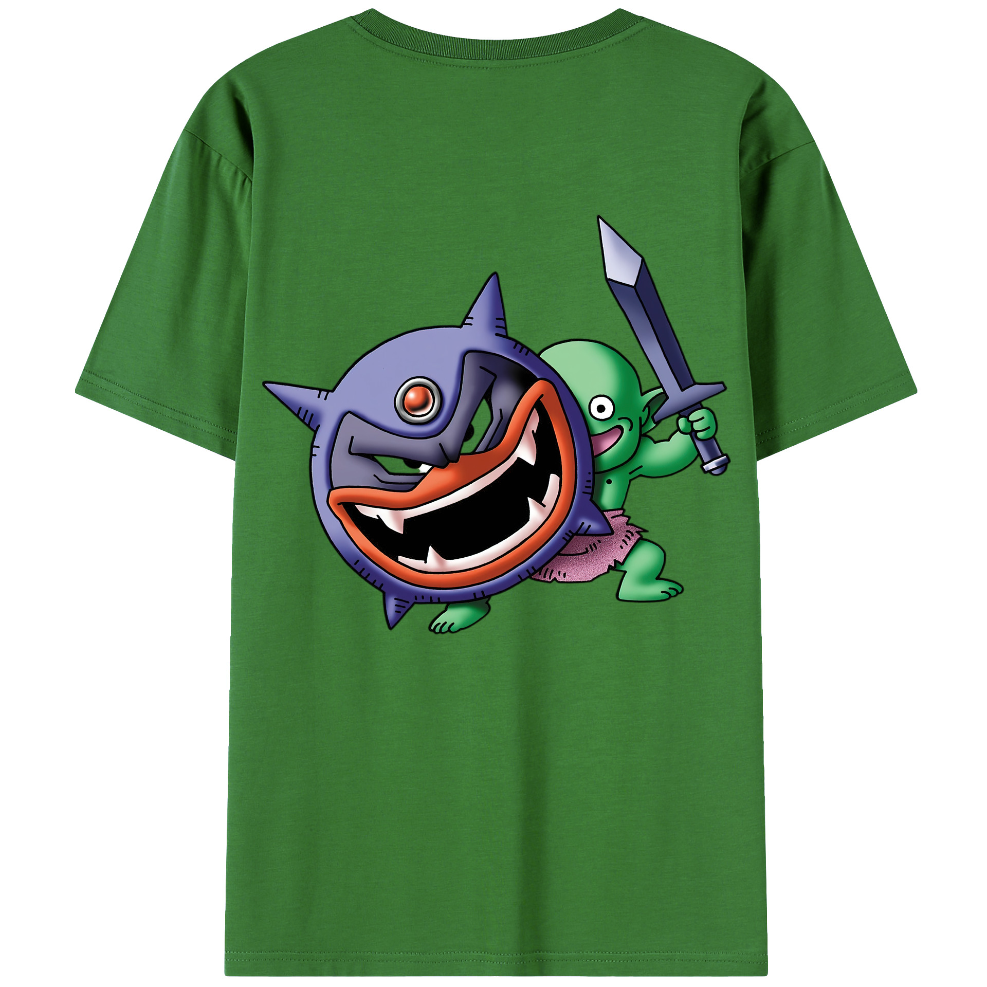 （画像用） ドラゴンクエスト Doragon Kuesuto Dragon Quest レディース半袖Tシャツ(バックプリント)
